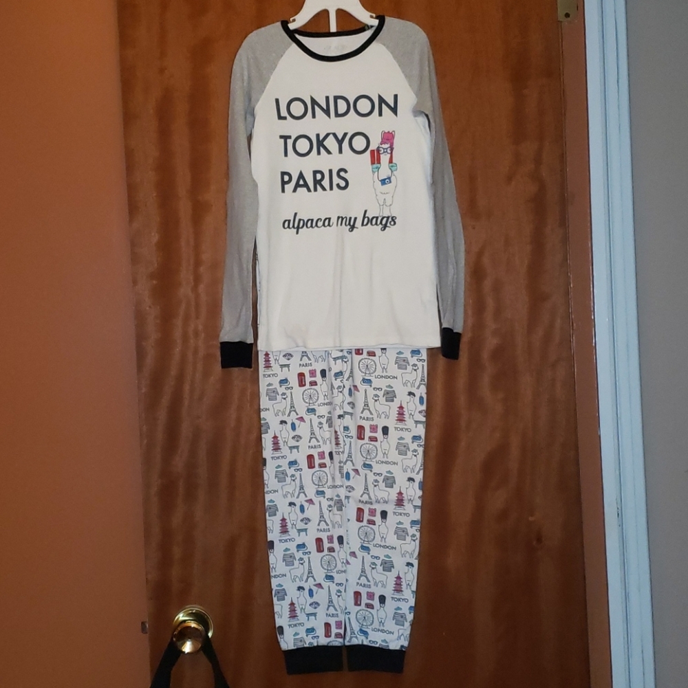 Worn once! Cute & Comfy Alpaca Jammies